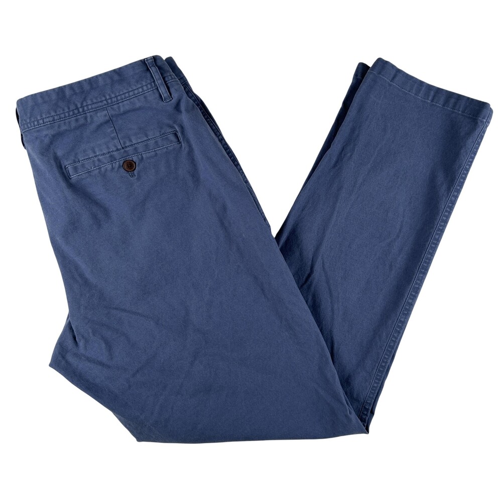 Bonobos Pants Mens 36x31 Blue Stretch Organic Cotton Athletic Chino Casual